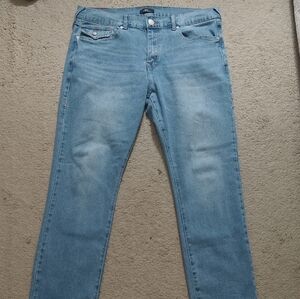 True Religion Men's Light Blue Straight Jeans